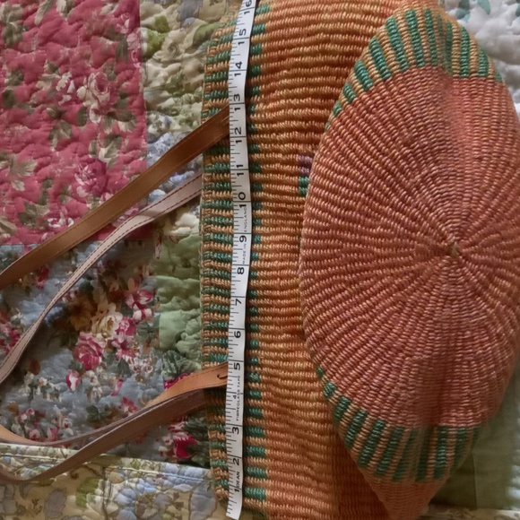 Vintage Sisal Market Shoulder Basket Bag - Picture 3 of 7